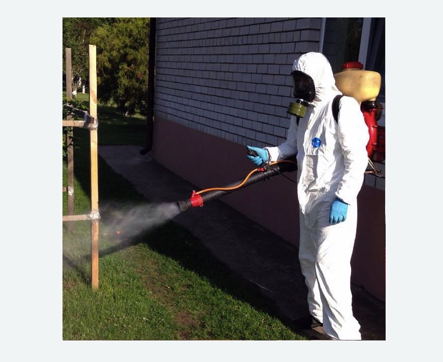 травля клещей на участке в Камешково